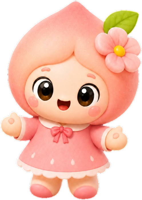 Peachring, the gentle peach friend